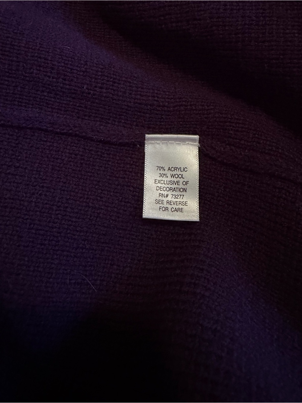 Croft & Barrow Purple Embroidered Cardigan with Green & Lavender Accents - Picture 12 of 12